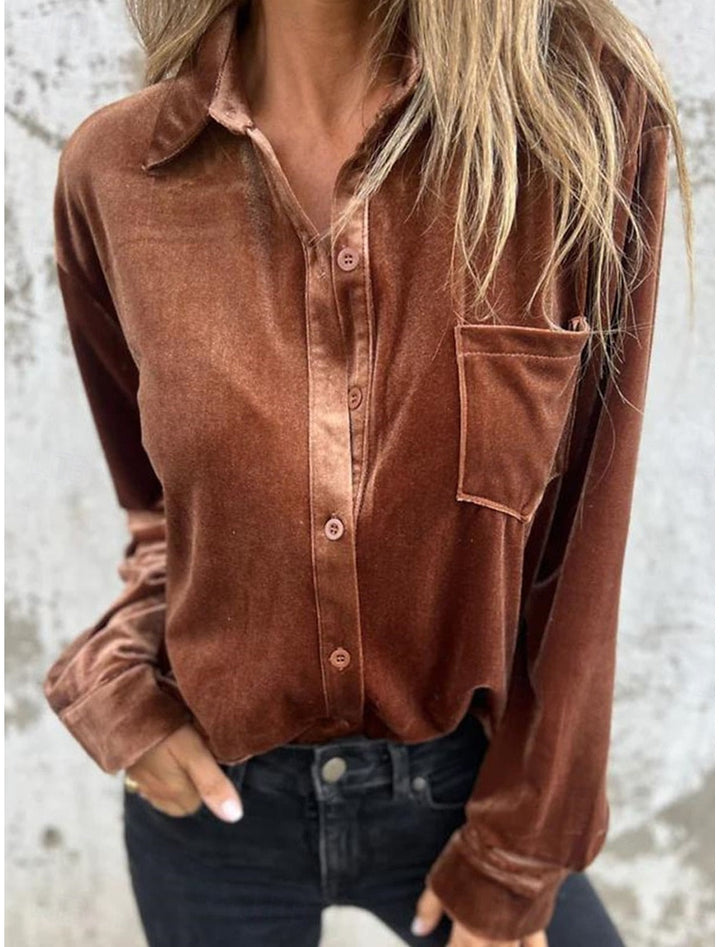 Sophia - Luxury Velvet Blouse