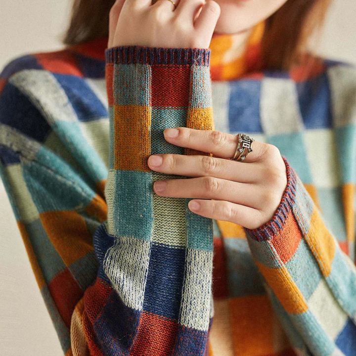 Estelle™ | Patchwork Turtleneck Sweater