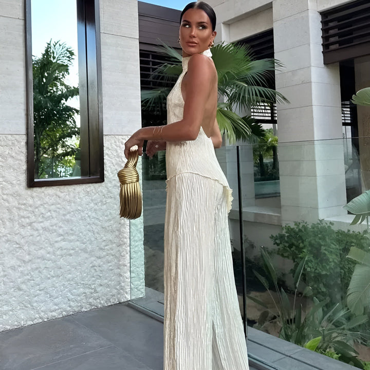 Tiana - Classy Asymmetrical Backless Jumpsuit