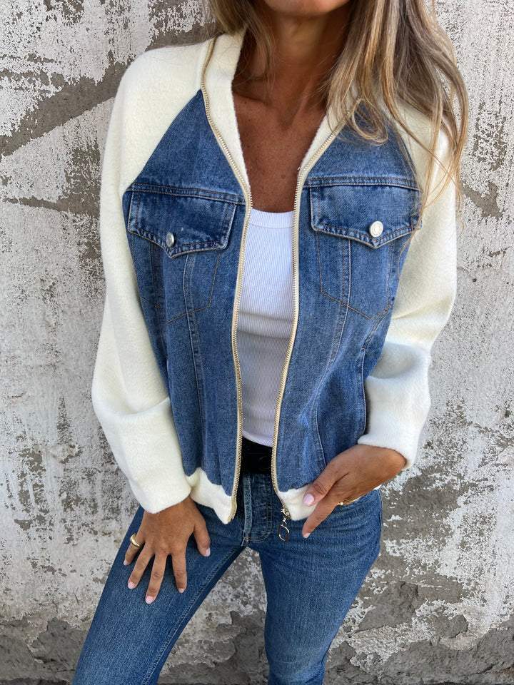 Nathalia™  - Casual V-neck Zipper Jacket