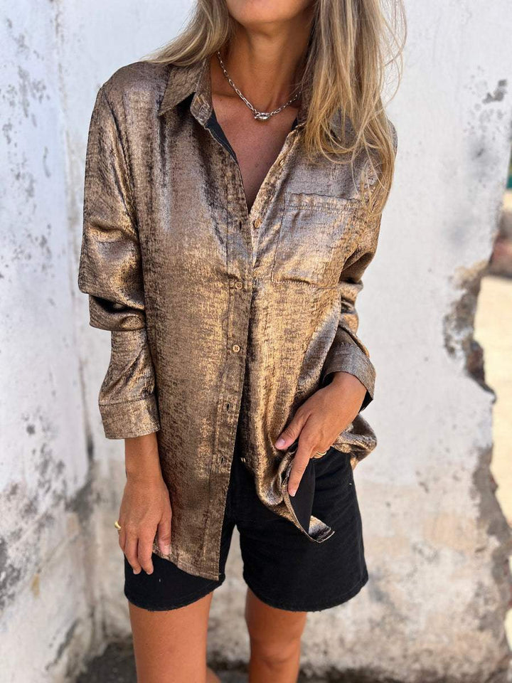 Sara™ | Elegant Suede Blouse