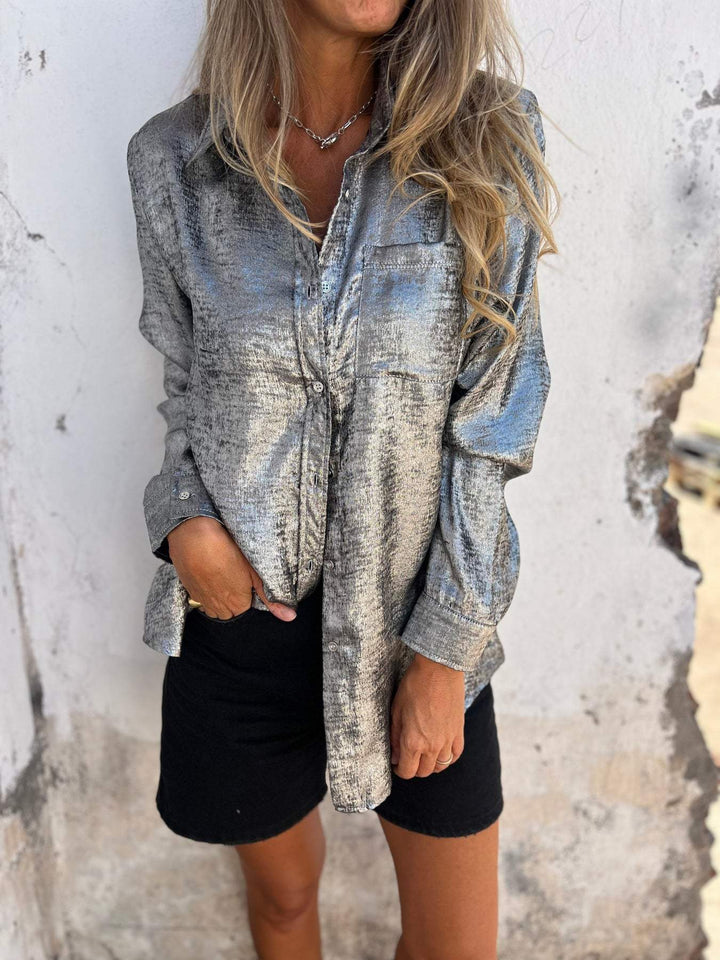 Sara™ | Elegant Suede Blouse