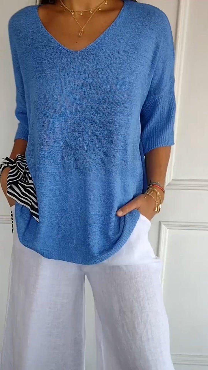 Anna™ | V-Neck Knit Top