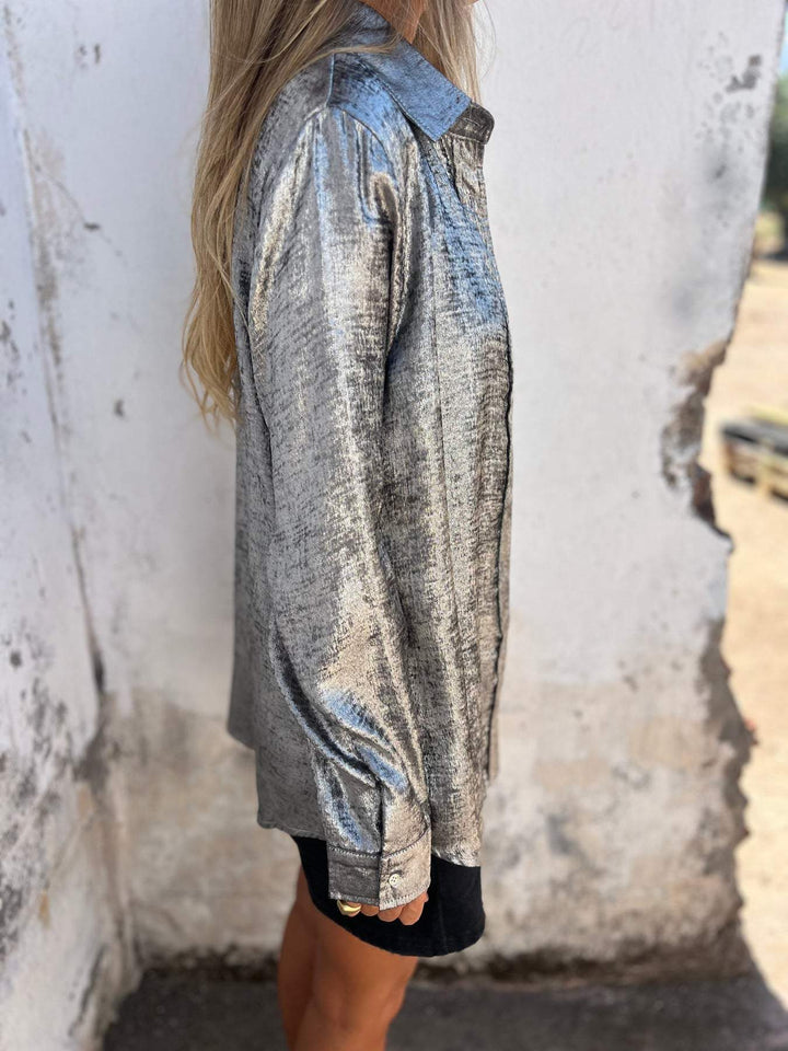 Sara™ | Elegant Suede Blouse