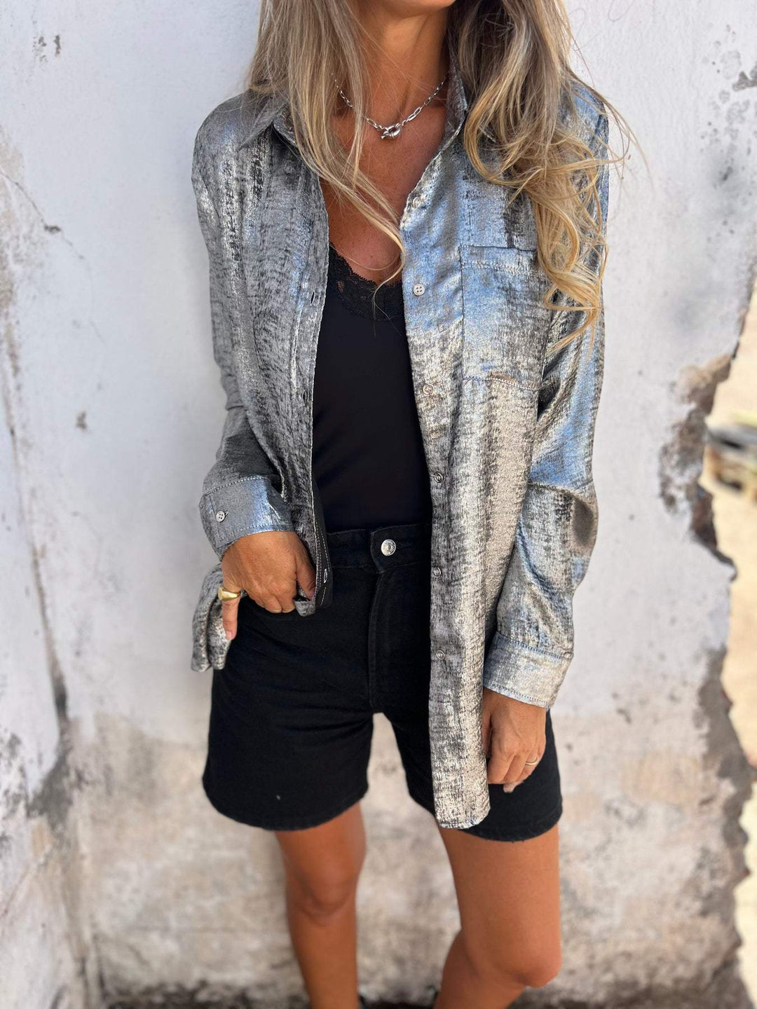 Sara™ | Elegant Suede Blouse
