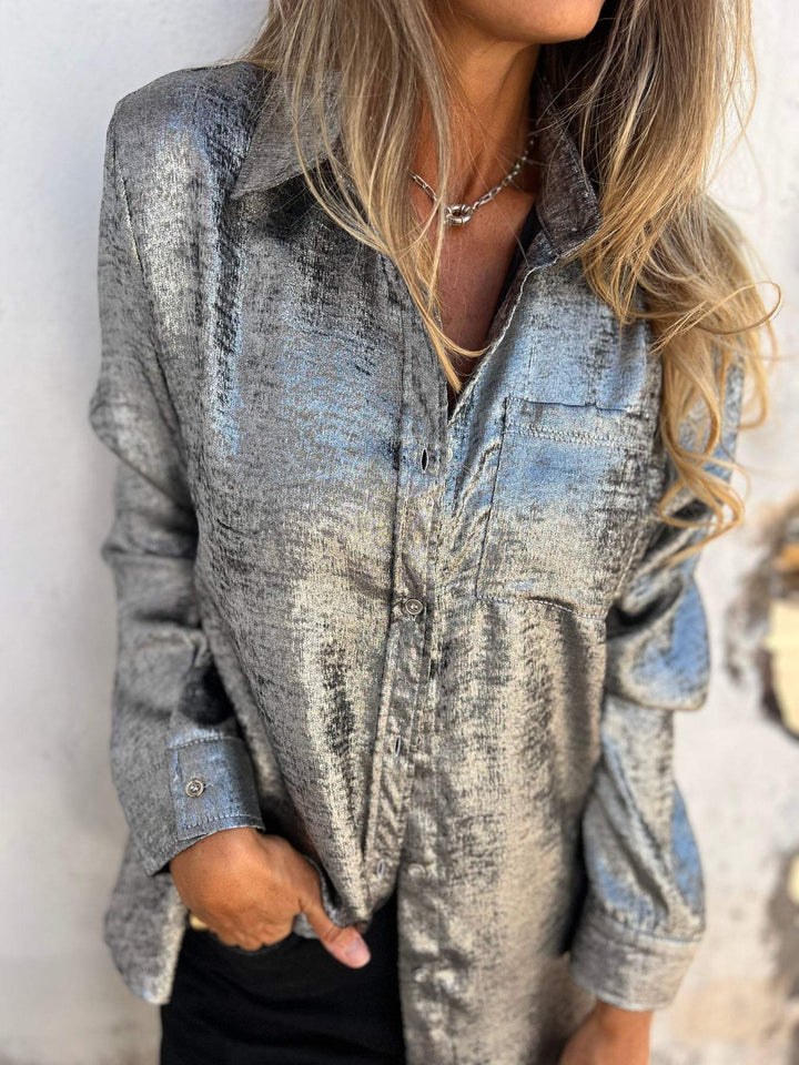 Sara™ | Elegant Suede Blouse