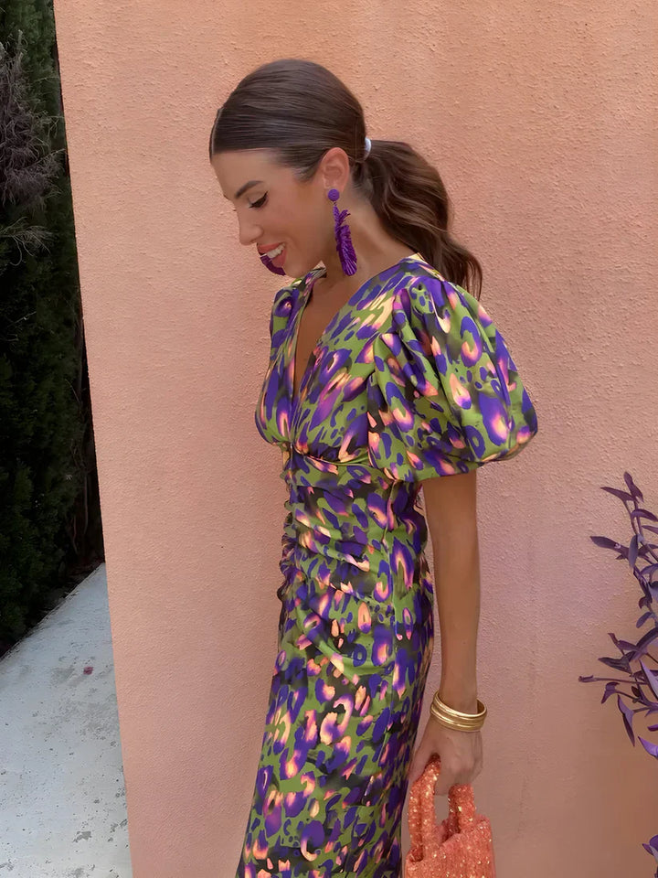 Joyce - Dress With Pleated Sleeves