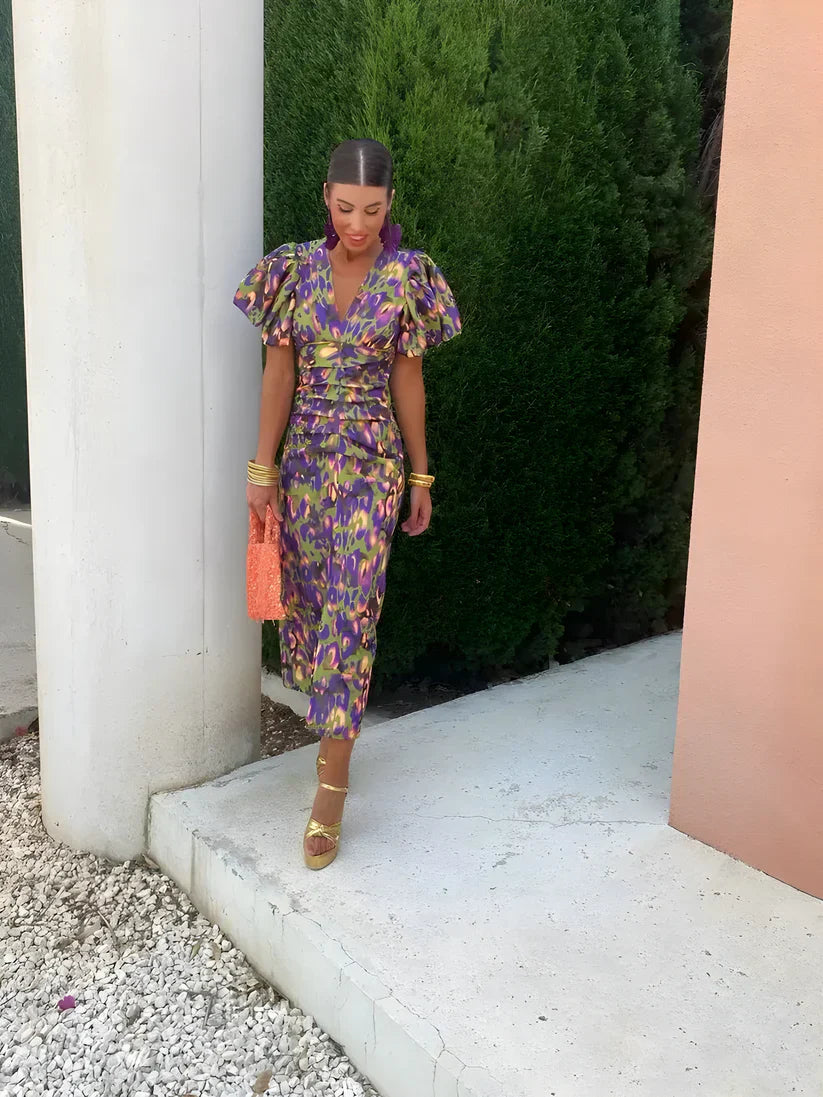 Joyce - Dress With Pleated Sleeves