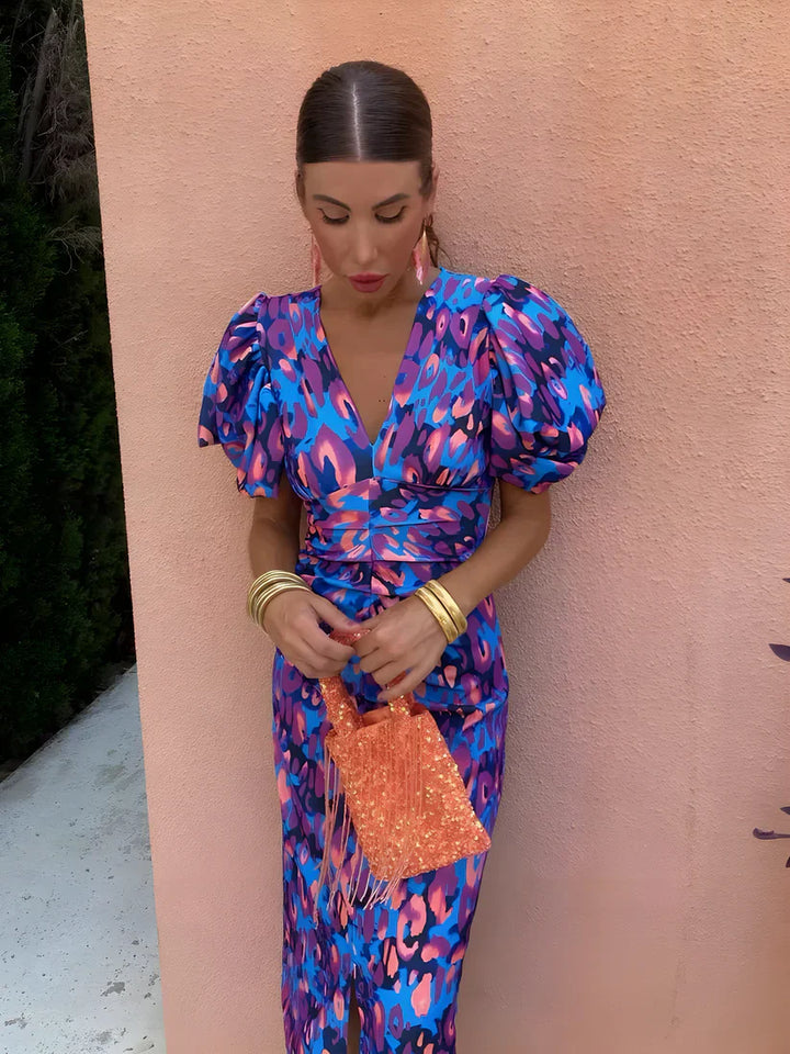 Joyce - Dress With Pleated Sleeves