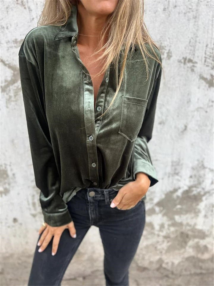 Sophia - Luxury Velvet Blouse