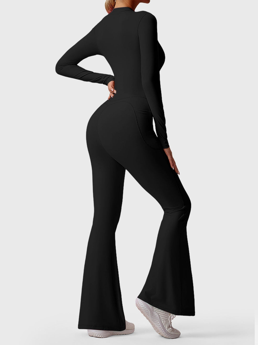 Hope™ | Long Sleeve Zipper Flared Jumpsuit