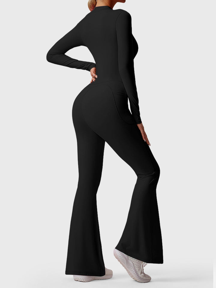 Hope™ | Long Sleeve Zipper Flared Jumpsuit