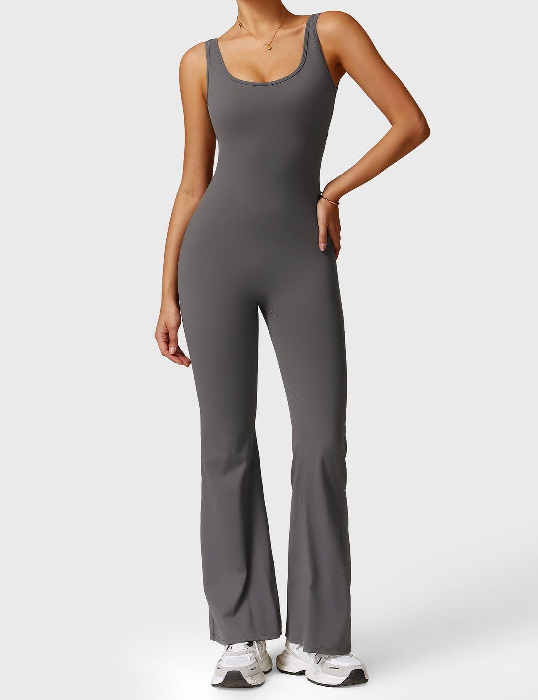 Lula™ | V-Waist Flared Jumpsuit with Pockets