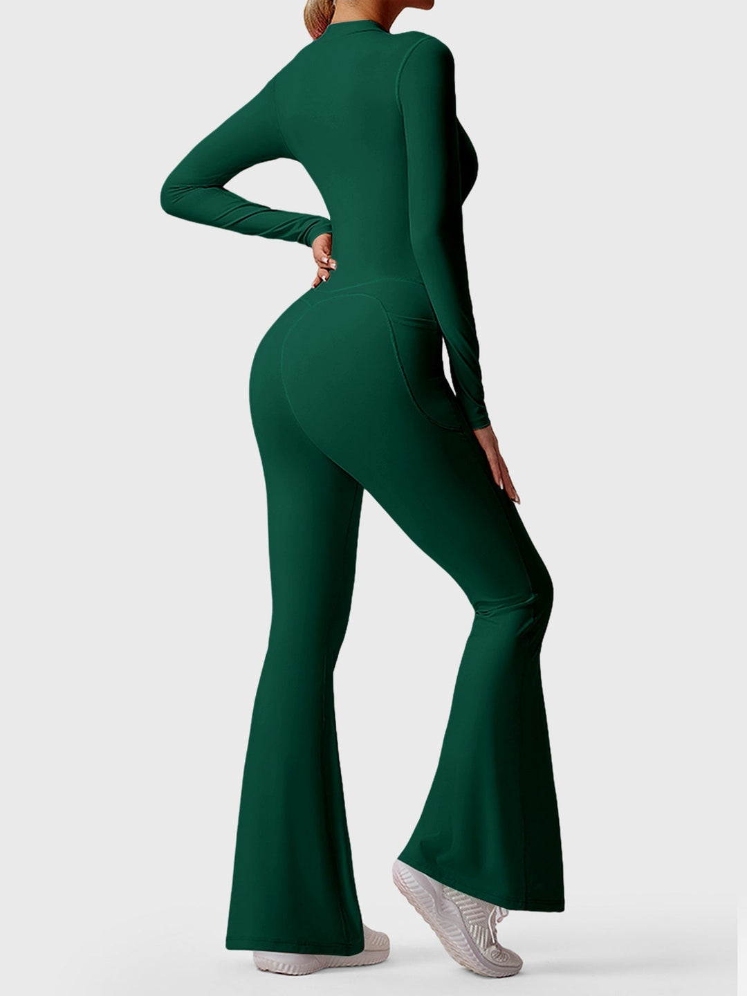 Hope™ | Long Sleeve Zipper Flared Jumpsuit