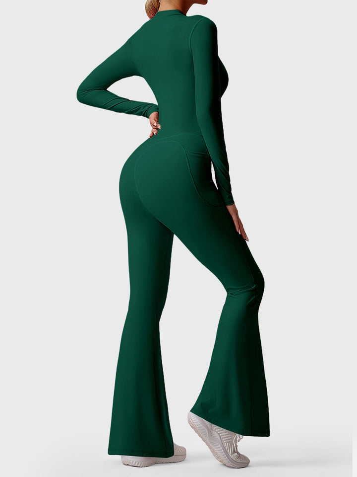 Hope™ | Long Sleeve Zipper Flared Jumpsuit
