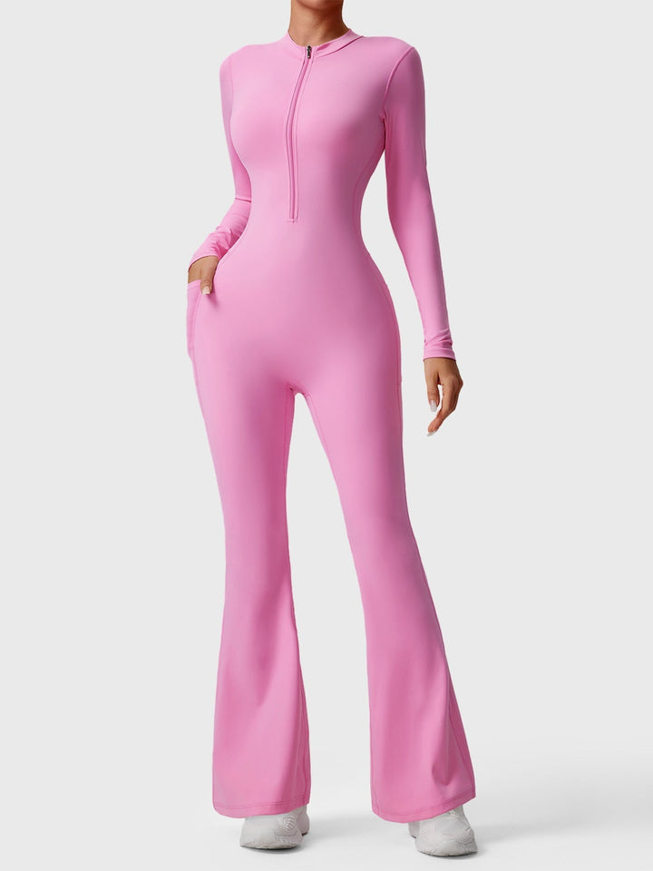 Hope™ | Long Sleeve Zipper Flared Jumpsuit