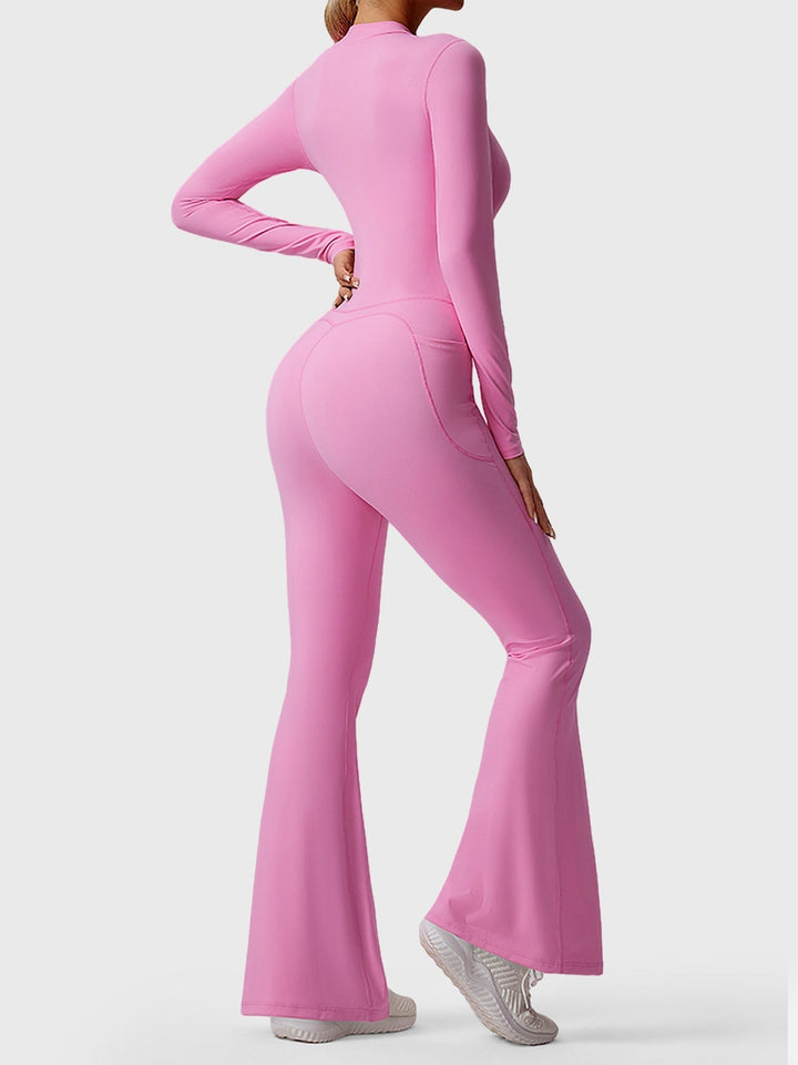 Hope™ | Long Sleeve Zipper Flared Jumpsuit