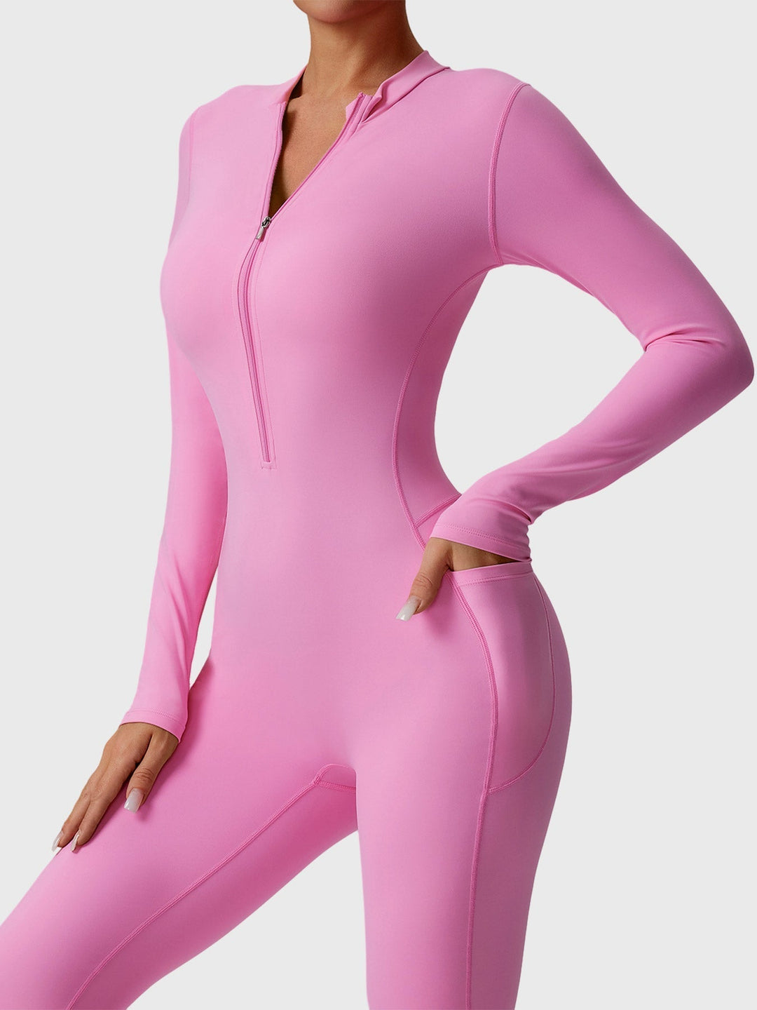 Hope™ | Long Sleeve Zipper Flared Jumpsuit