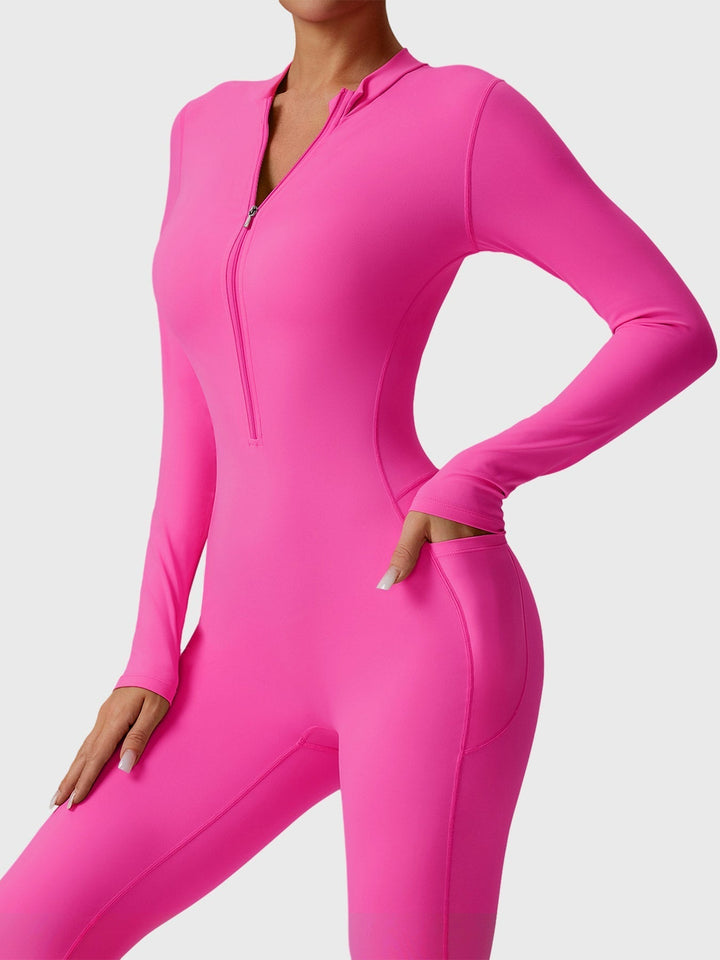 Hope™ | Long Sleeve Zipper Flared Jumpsuit