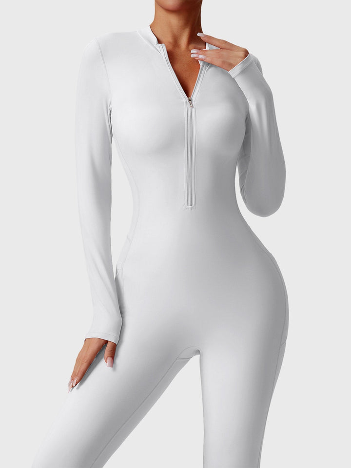 Hope™ | Long Sleeve Zipper Flared Jumpsuit