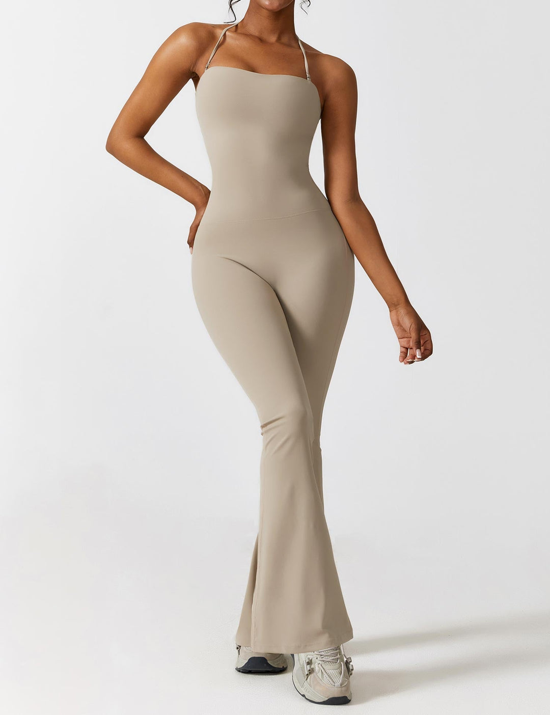 Liuzi™ | Halter Flared Jumpsuit