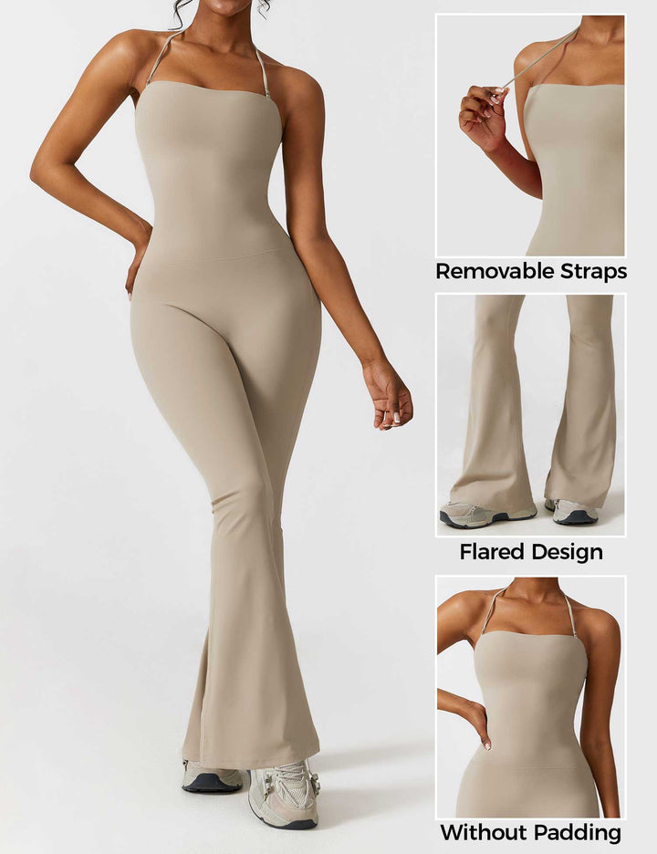Liuzi™ | Halter Flared Jumpsuit