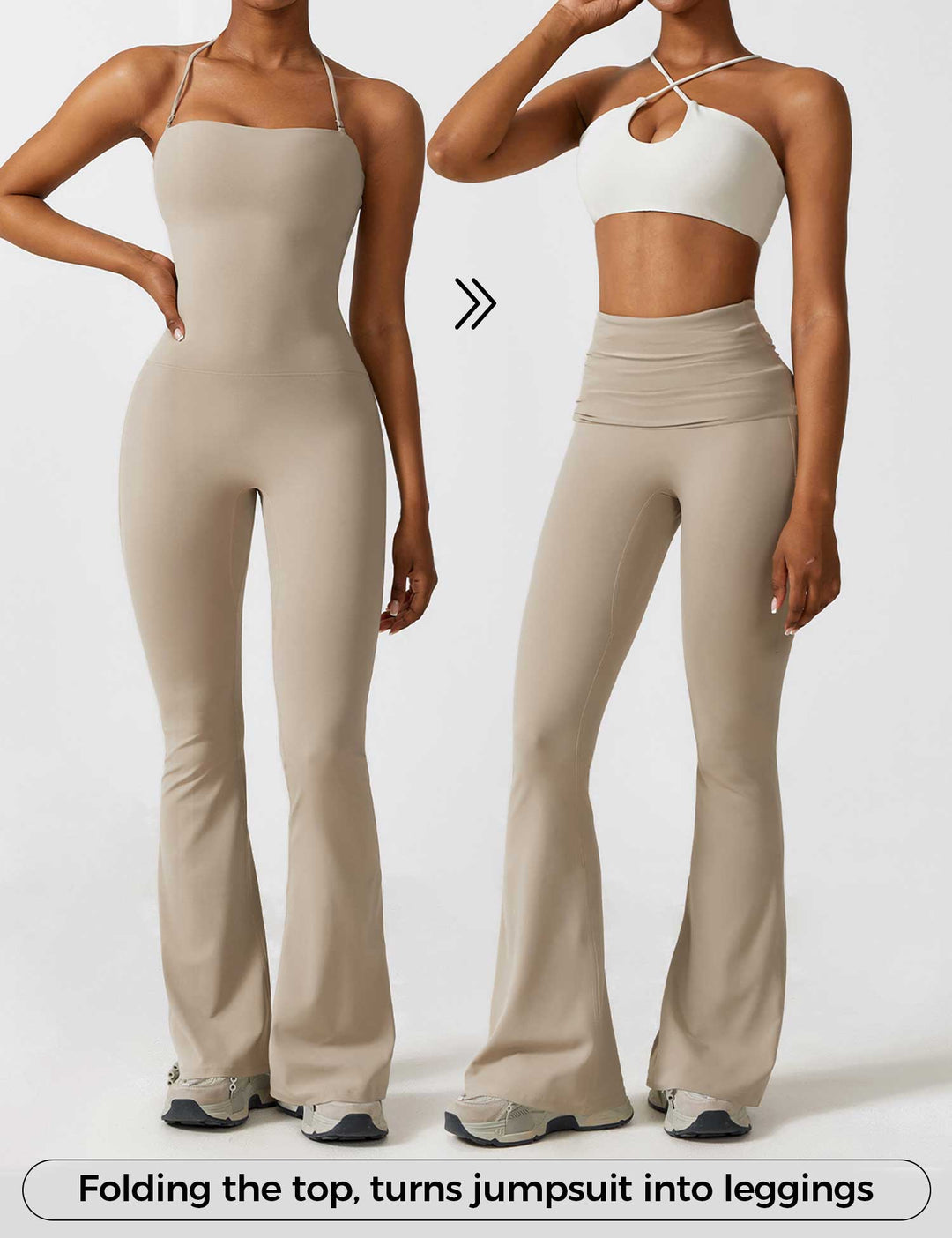 Liuzi™ | Halter Flared Jumpsuit