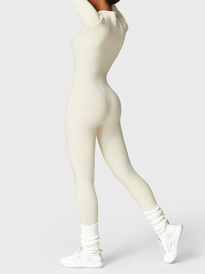 Belle™ | Fleece Long Sleeve Zipper Jumpsuit