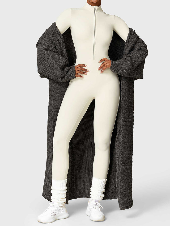 Belle™ | Fleece Long Sleeve Zipper Jumpsuit