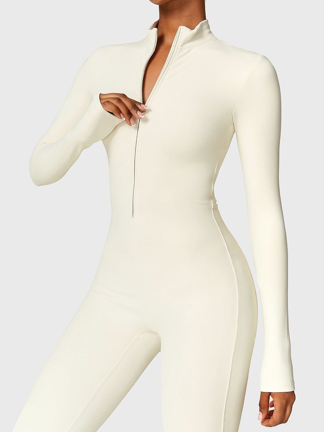 Belle™ | Fleece Long Sleeve Zipper Jumpsuit
