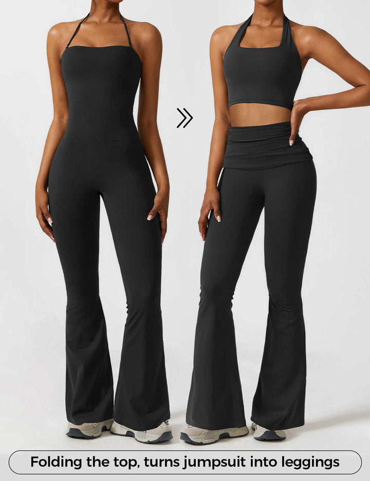 Liuzi™ | Halter Flared Jumpsuit