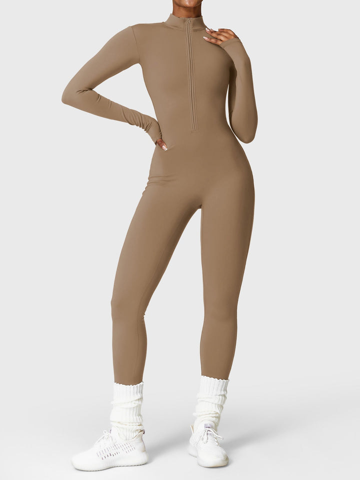 Belle™ | Fleece Long Sleeve Zipper Jumpsuit