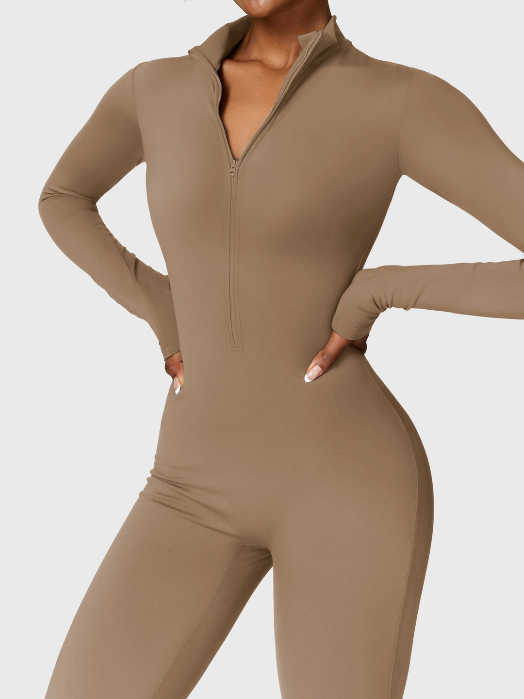 Belle™ | Fleece Long Sleeve Zipper Jumpsuit