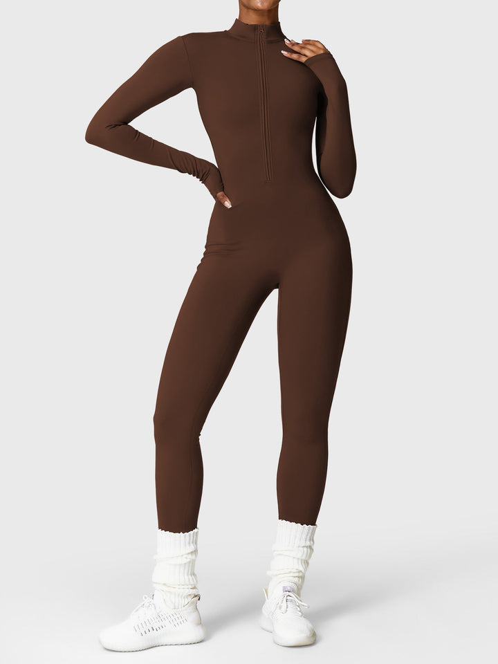 Belle™ | Fleece Long Sleeve Zipper Jumpsuit