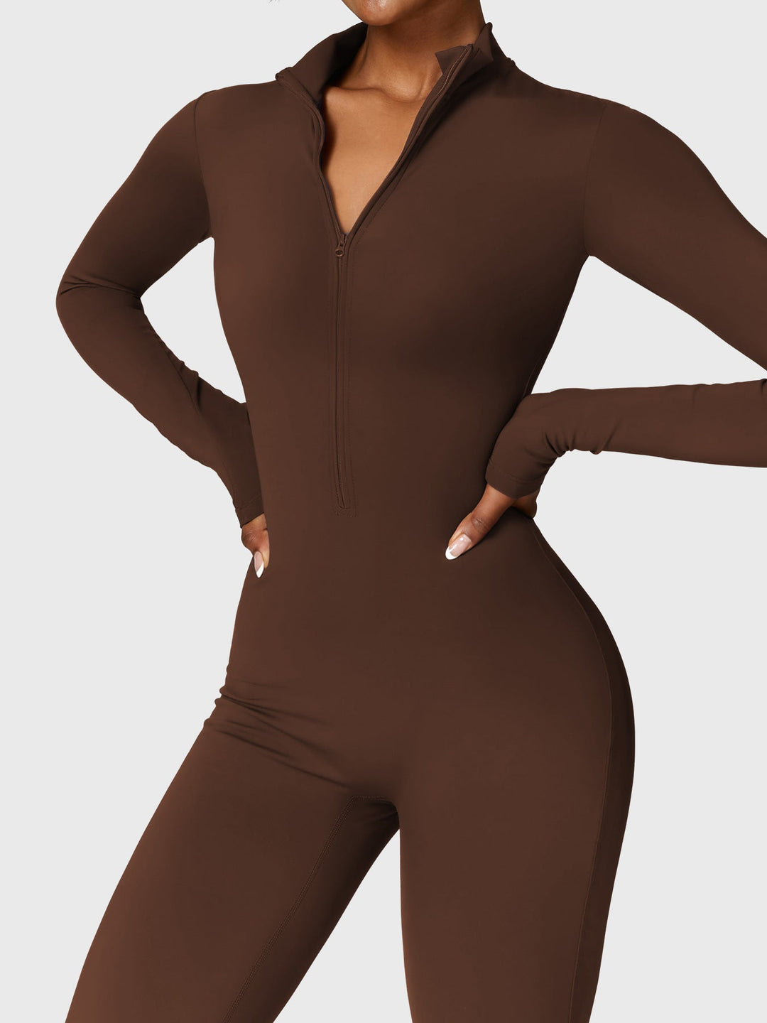 Belle™ | Fleece Long Sleeve Zipper Jumpsuit
