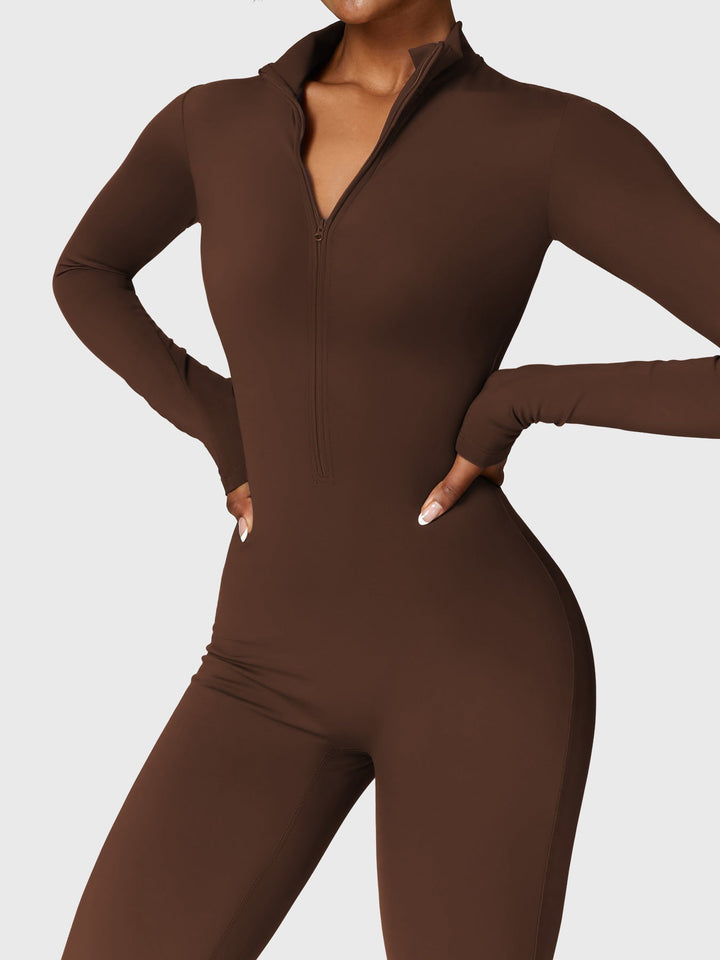 Belle™ | Fleece Long Sleeve Zipper Jumpsuit