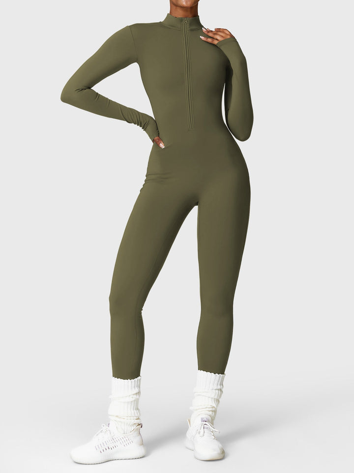 Belle™ | Fleece Long Sleeve Zipper Jumpsuit