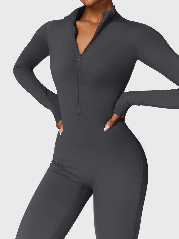 Belle™ | Fleece Long Sleeve Zipper Jumpsuit
