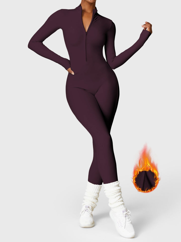 Belle™ | Fleece Long Sleeve Zipper Jumpsuit