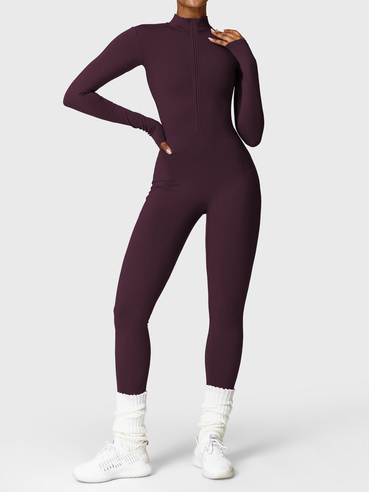Belle™ | Fleece Long Sleeve Zipper Jumpsuit