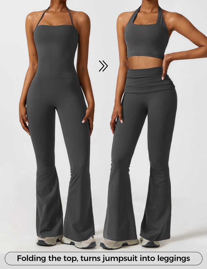Liuzi™ | Halter Flared Jumpsuit