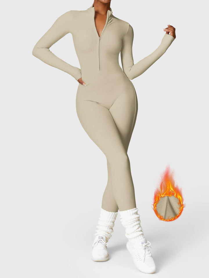 Belle™ | Fleece Long Sleeve Zipper Jumpsuit