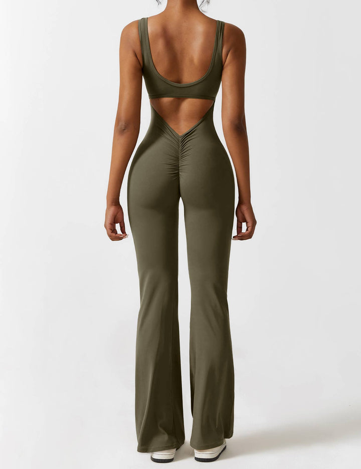 Alessia™ | V-Back Flared Jumpsuit