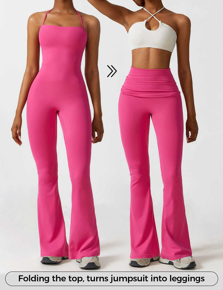Liuzi™ | Halter Flared Jumpsuit