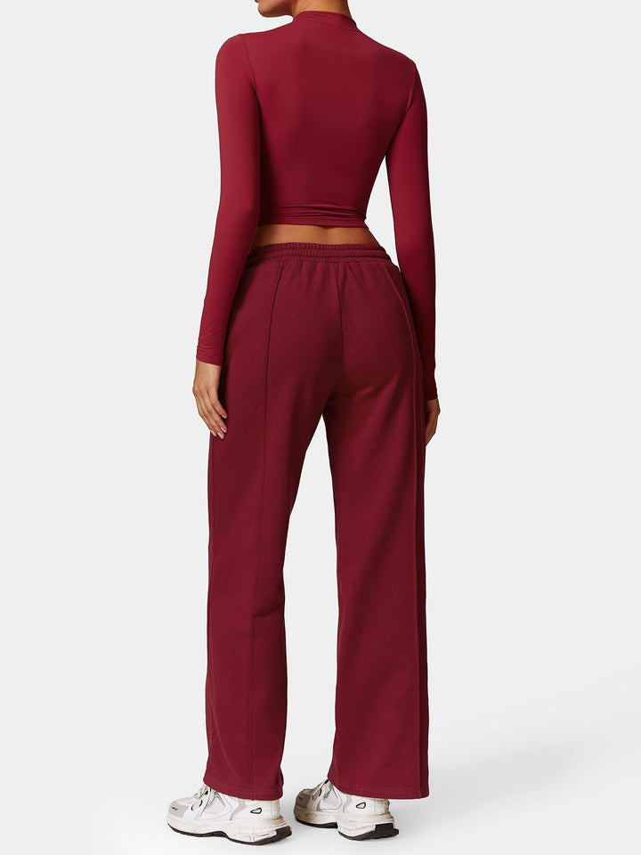 Alma™ | Turtle Neck Long Sleeve Crop Top