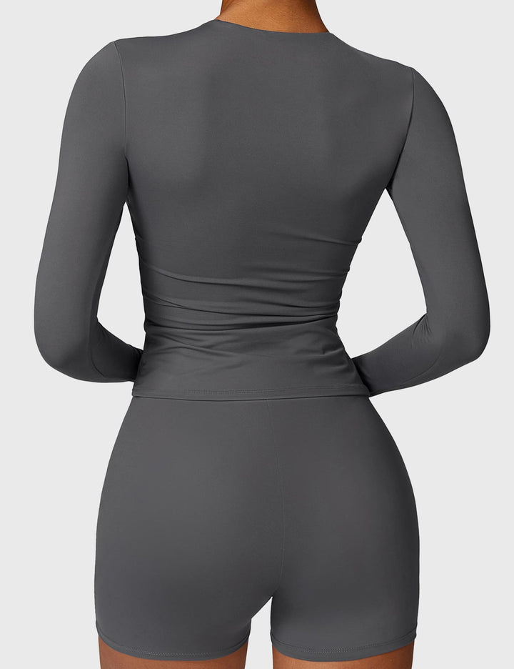 Giuliana™ | Long Sleeve Crew Neck T Shirts
