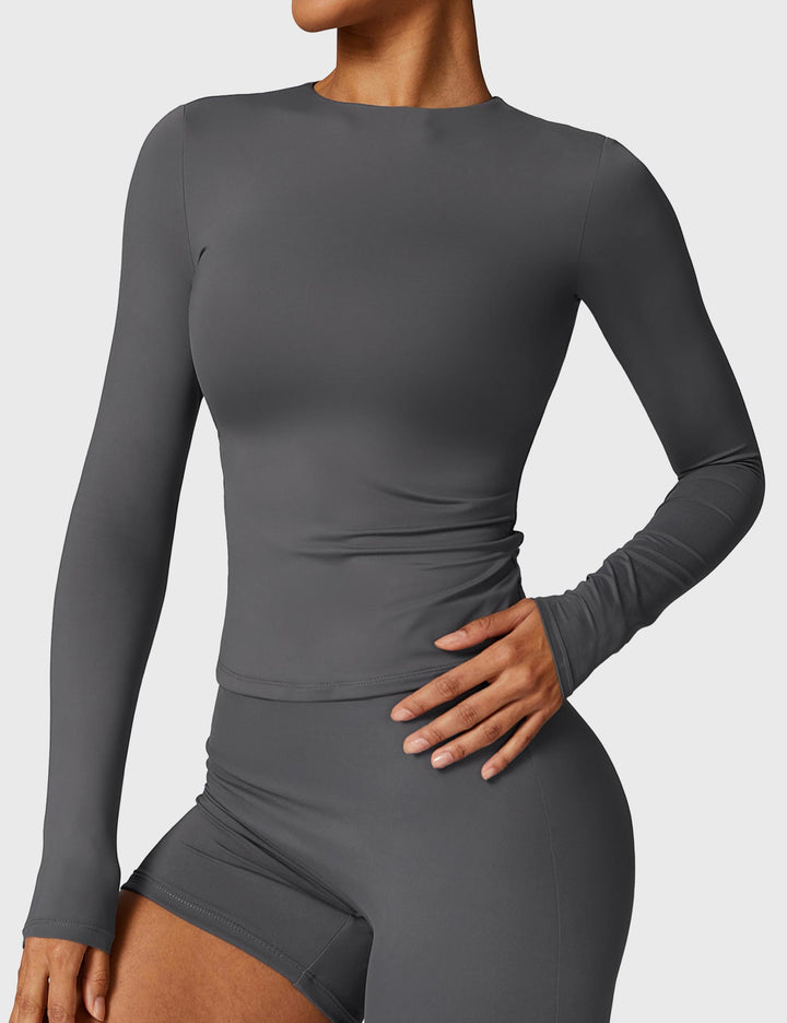 Giuliana™ | Long Sleeve Crew Neck T Shirts