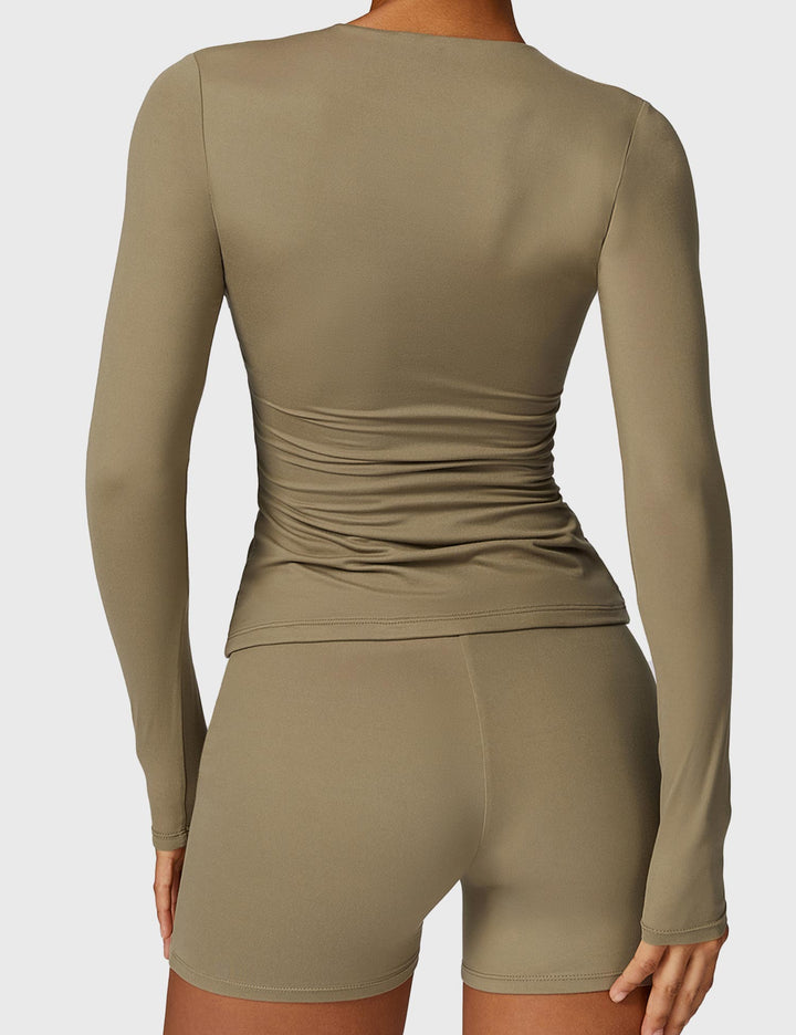 Giuliana™ | Long Sleeve Crew Neck T Shirts